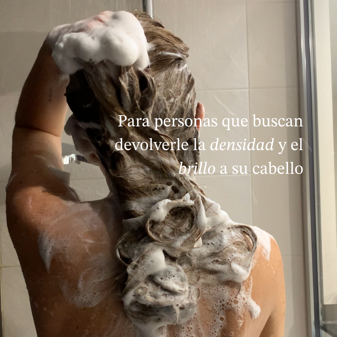 Champú redensificante sólido