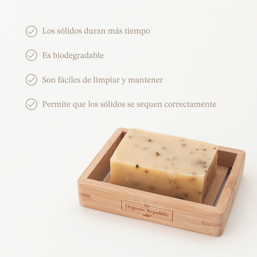 Bamboo soap dish