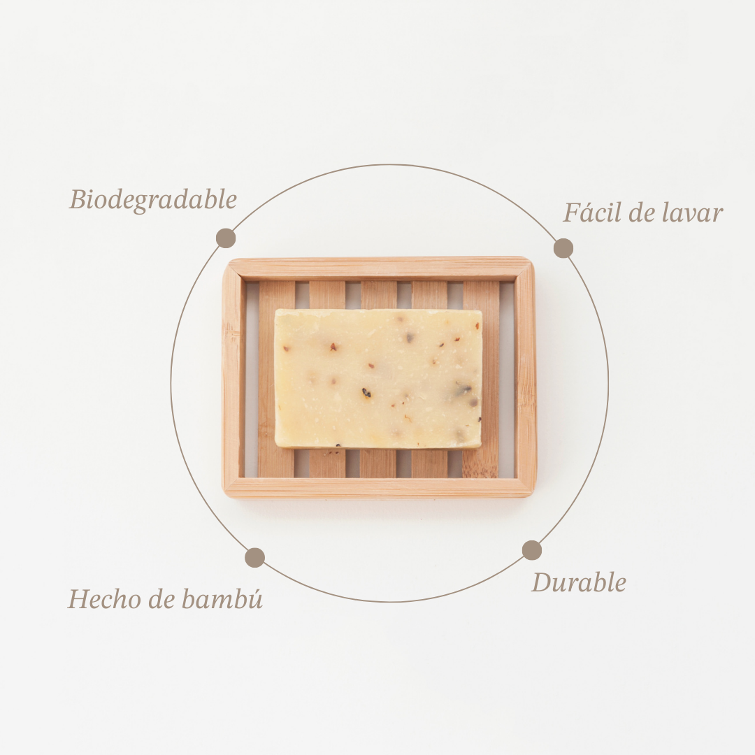 Bamboo soap dish