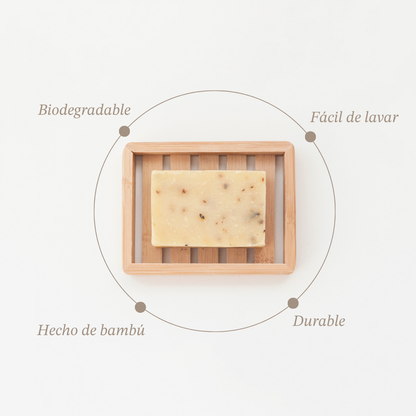 Bamboo soap dish