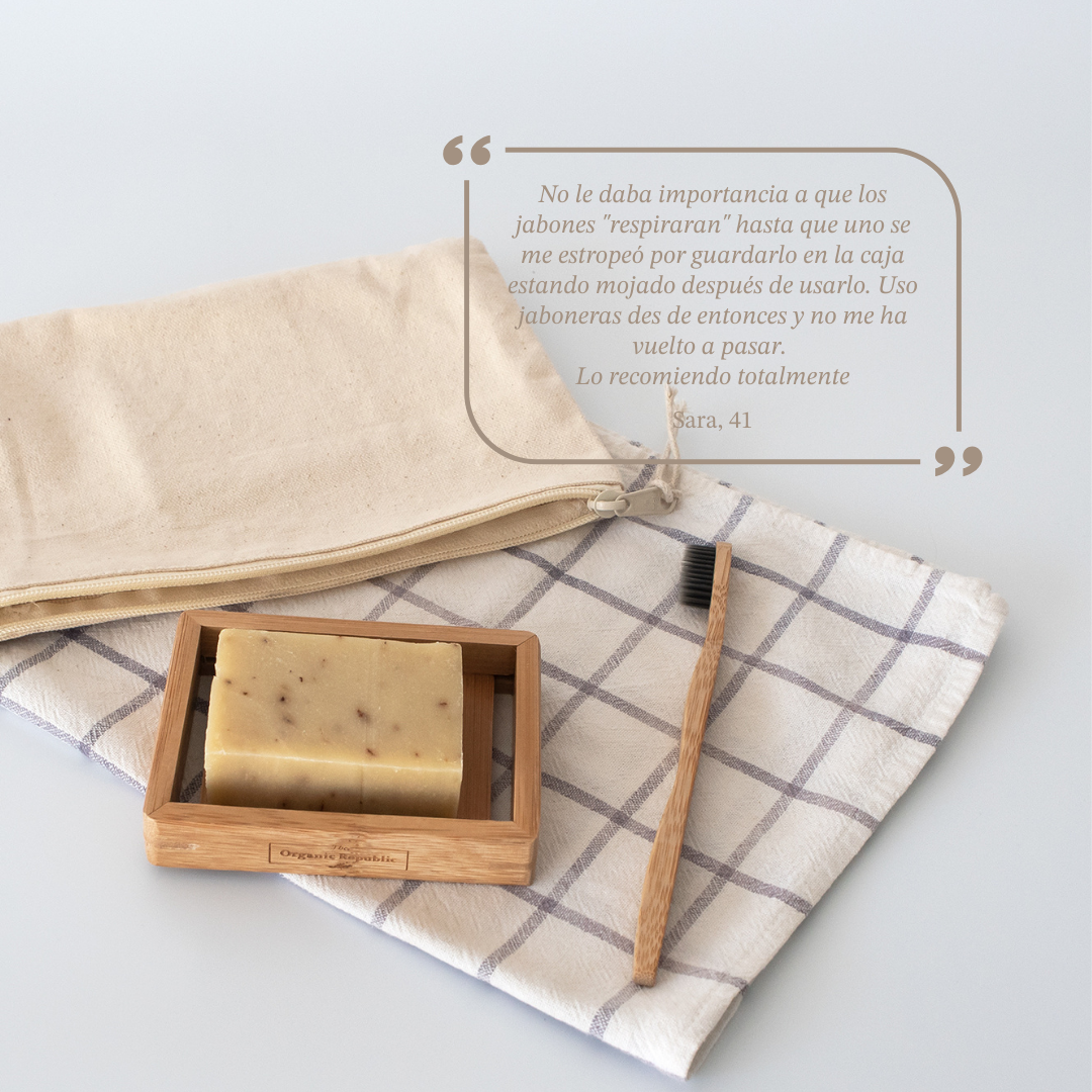 Bamboo soap dish